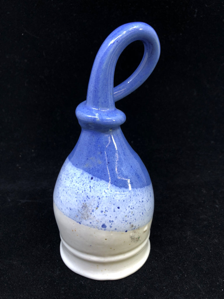 4 BLUE DIPPED HANGING BELT LOOP GOBLET.