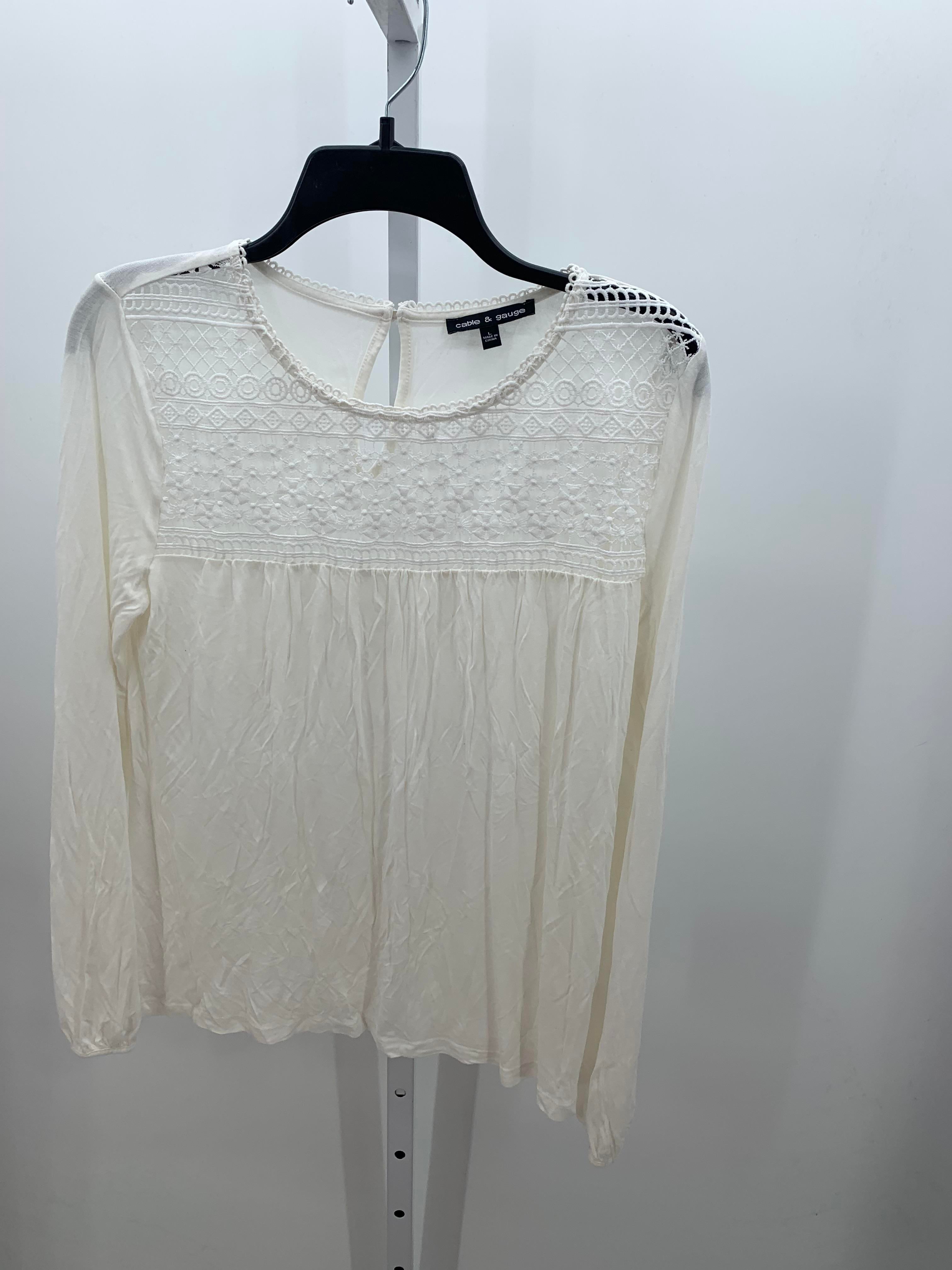 Cable & Gauge Size Large Misses Long Sleeve Shirt