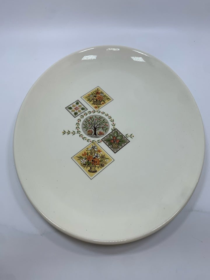 VTG BROCATELLE PATTERN OVAL SERVING PLATE.