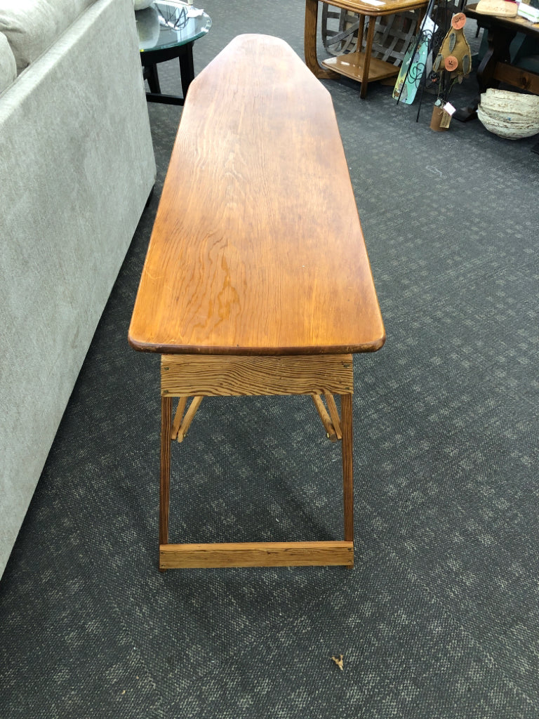 AMISH MADE WOODEN IRON BOARD.