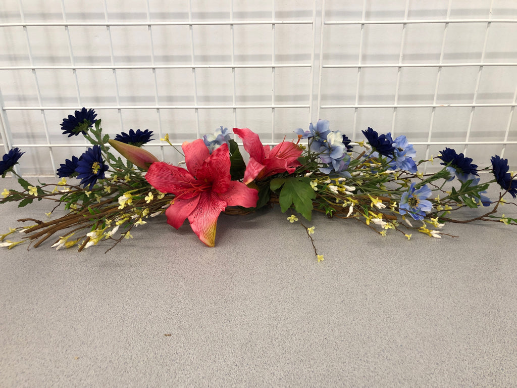 VIBRANT FAUX FLORAL SWAG.