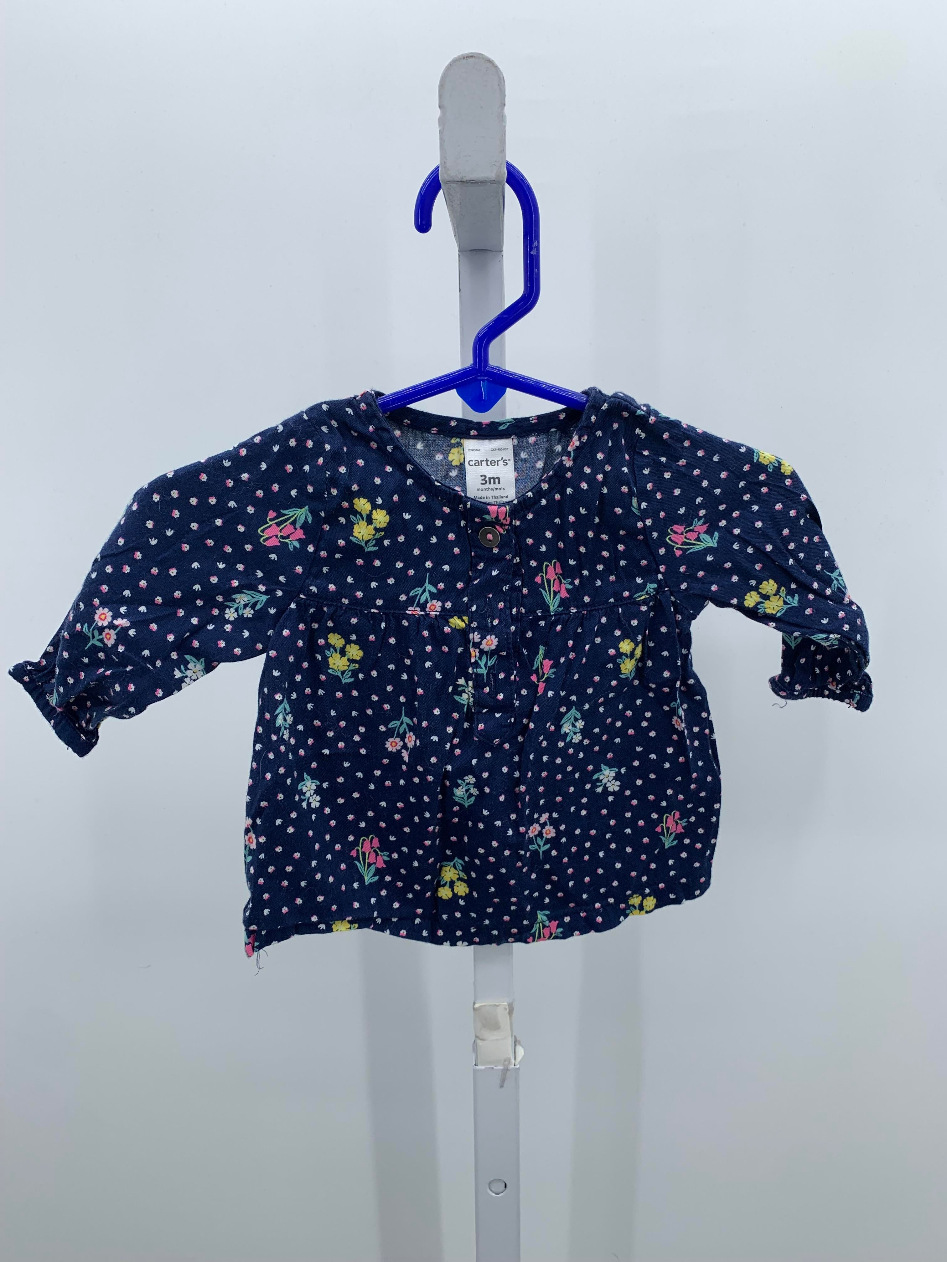 Carters Size 3 Months Girls Long Sleeve Shirt