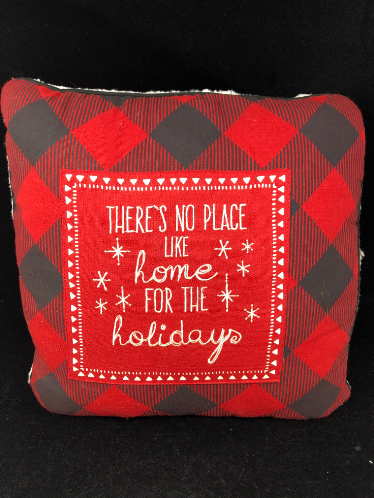 PLAID THERES NO PLACE LIGHT HOME PILLOW.