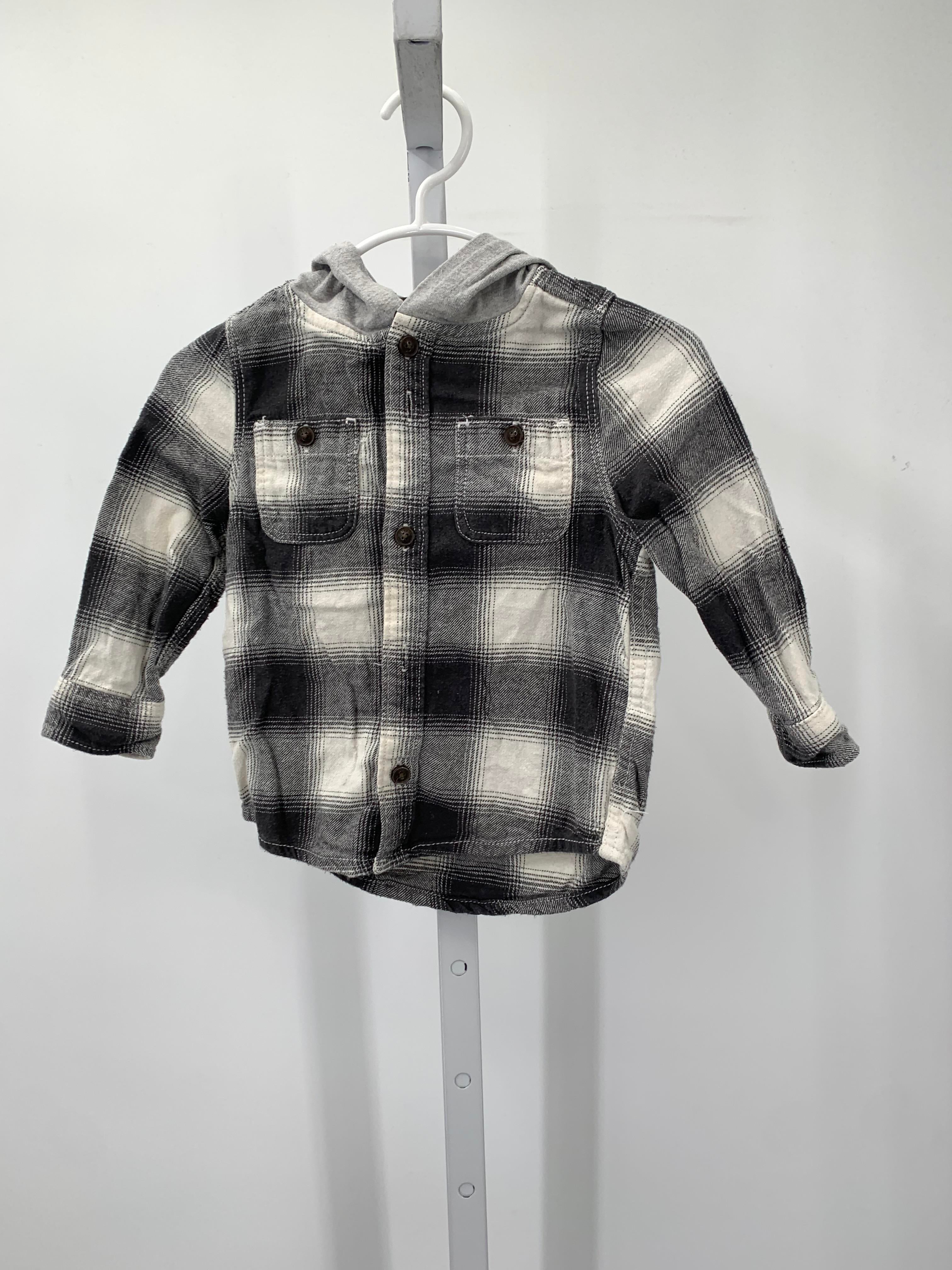 HOODED PLAID BTN DOWN