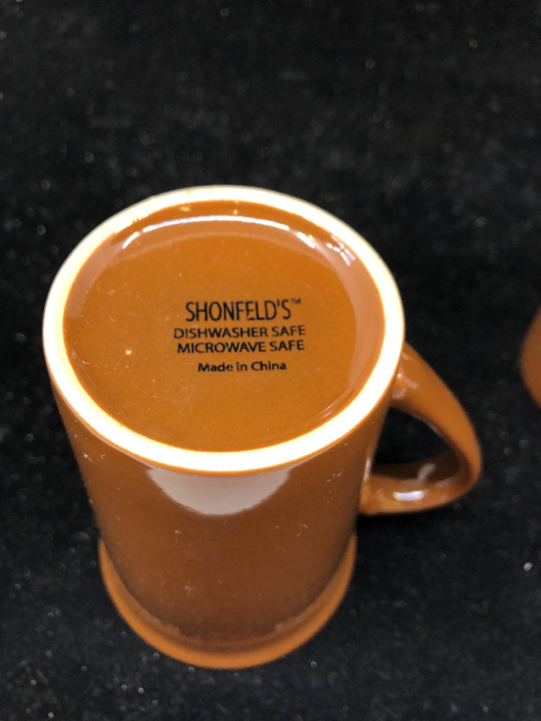2 HOT COCOA MUGS.