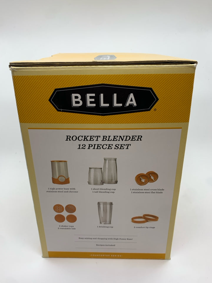 NIB BELLA ROCKET BLENDER 12PC SET.