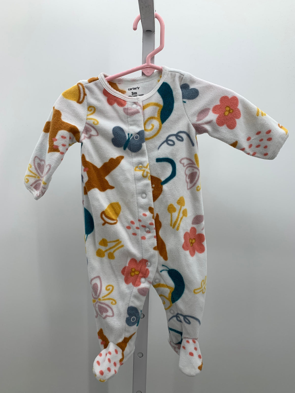 Carters Size 3 Months Girls Long Slv. Romper