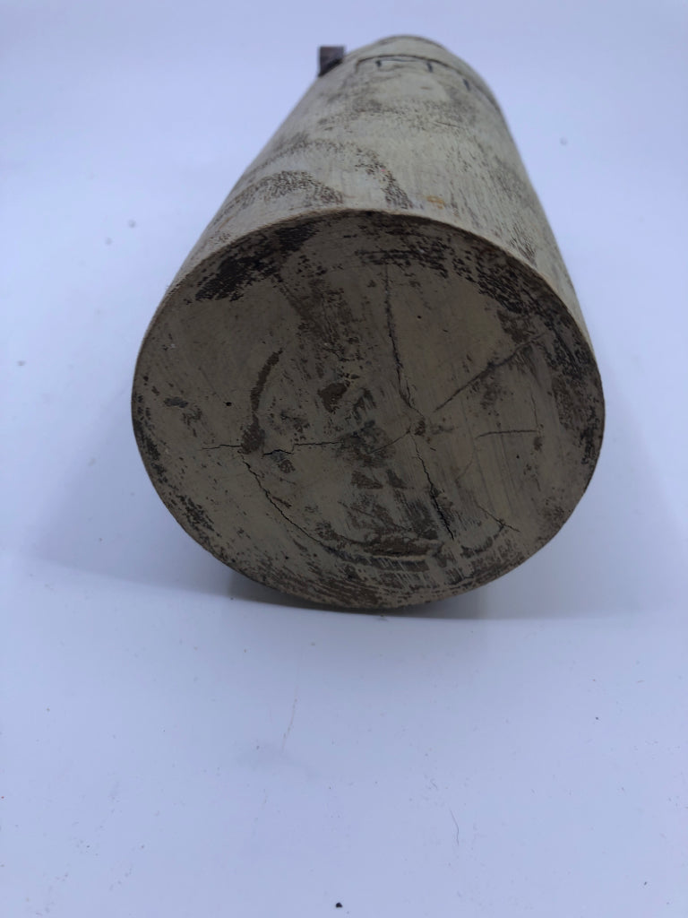 DISTRESSED WOOD MILK BOTTLE W HANDLES.