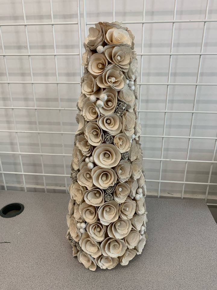 LG GLITTER FLORAL TREE.