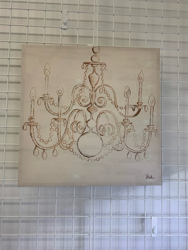 CHANDELIER CANVAS WALL HANGING.