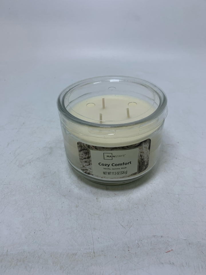 NEW MAINSTAYS COZY COMFORT CANDLE.