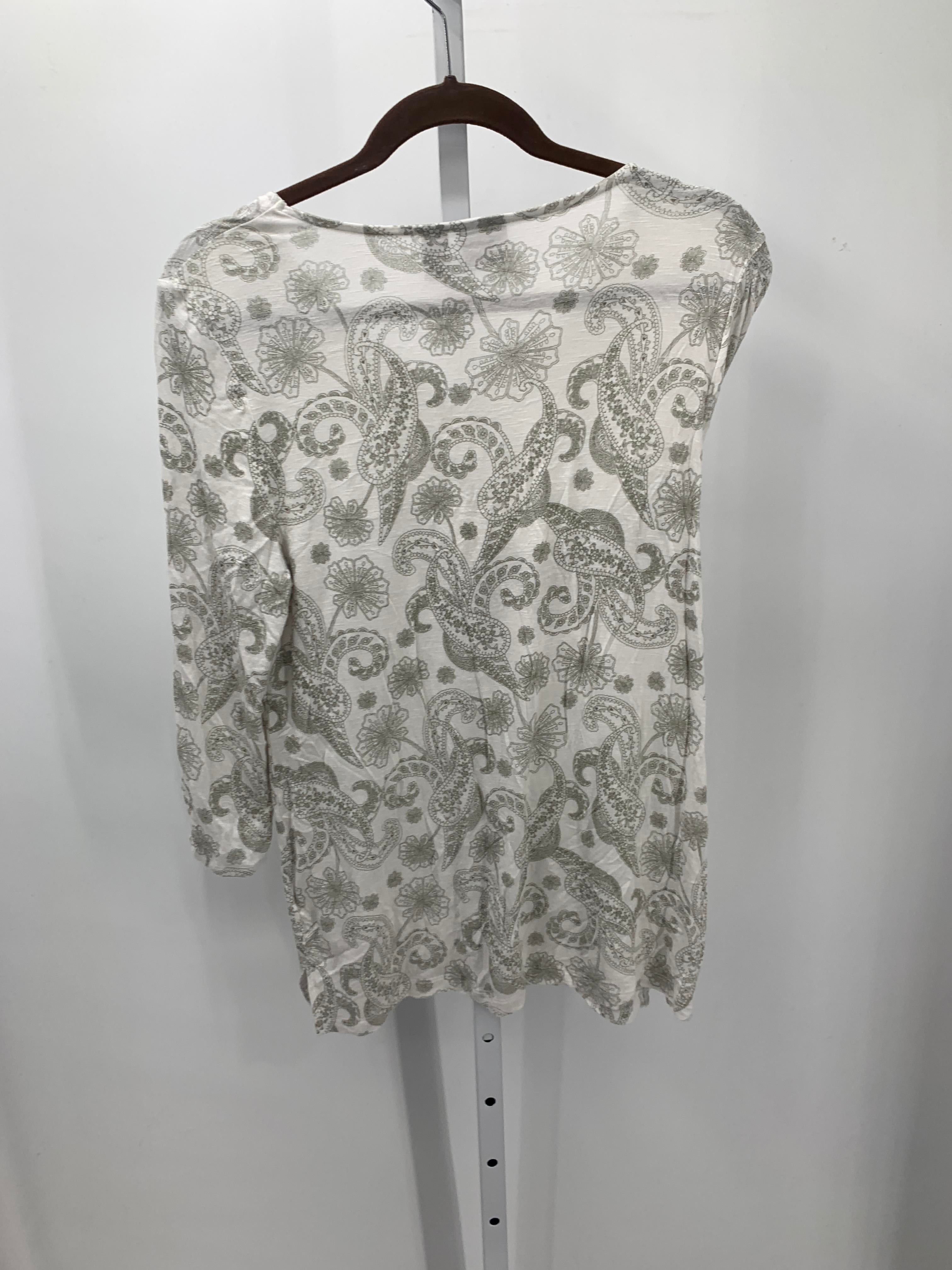 Chico's Size Small Misses 3/4 Sleeve Shirt