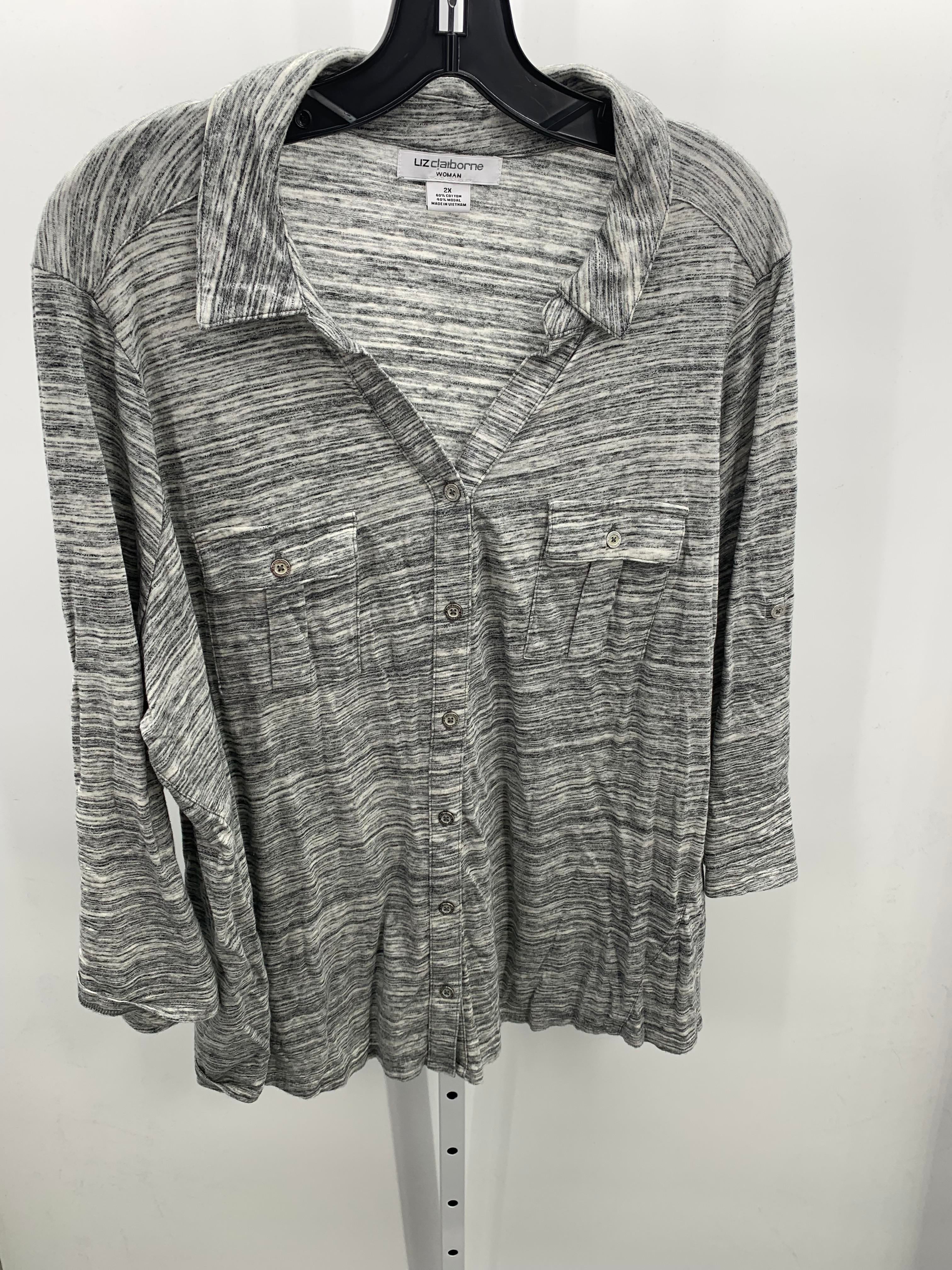 Liz Claiborne Size 2X Womens 3/4 Sleeve Shirt