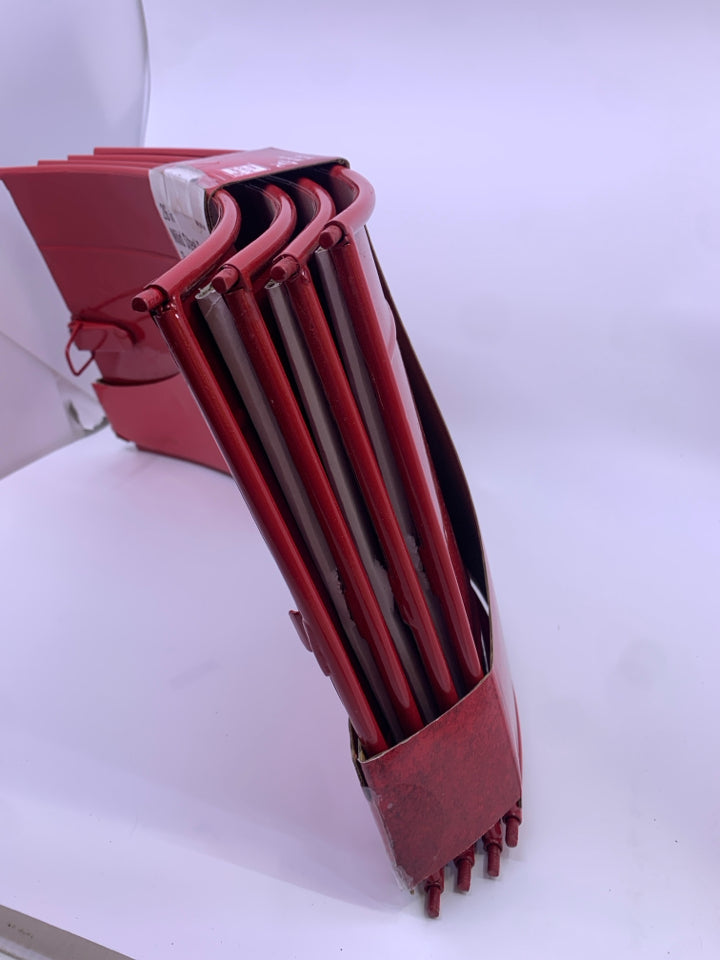 NIP RED METAL TREE COLLAR.