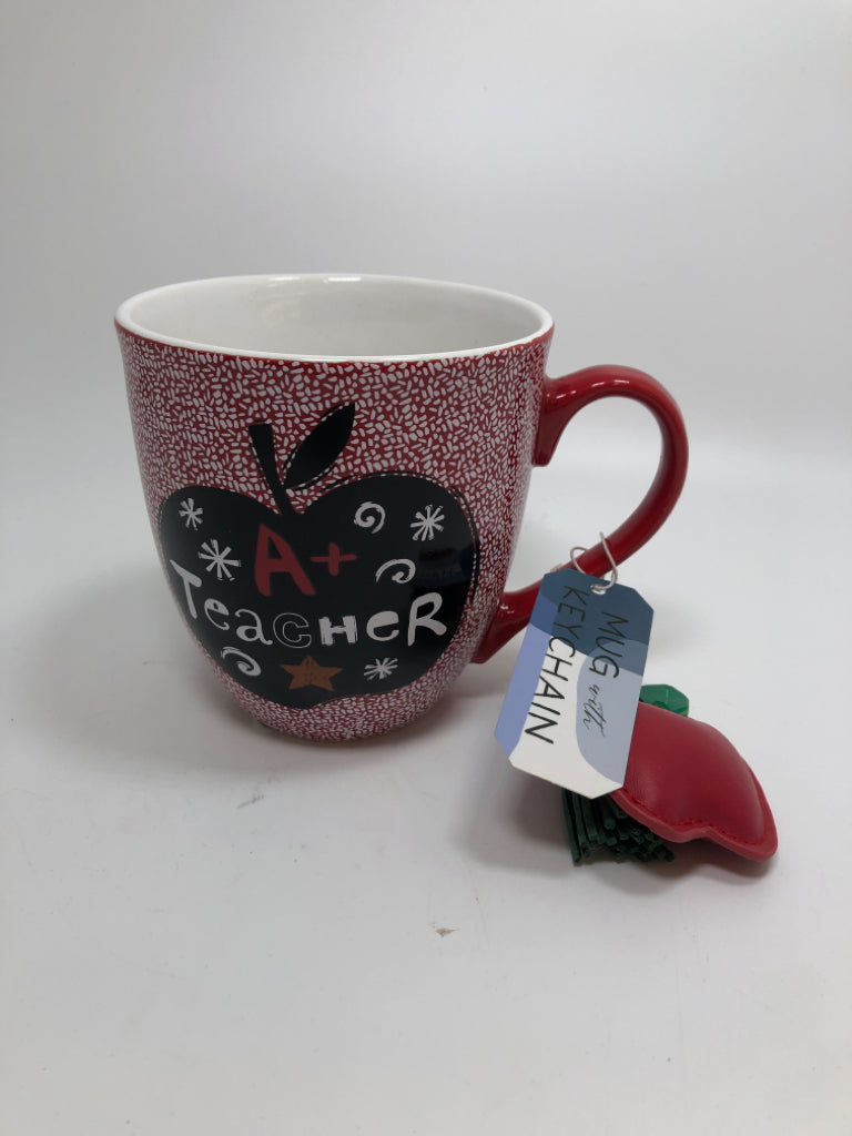 "A+" TEACHER MUG W/TAGS.