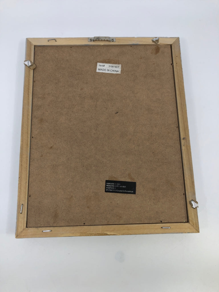 "STARDUST AND WISHES" BLUE COSMIC IN GRAY FRAME.