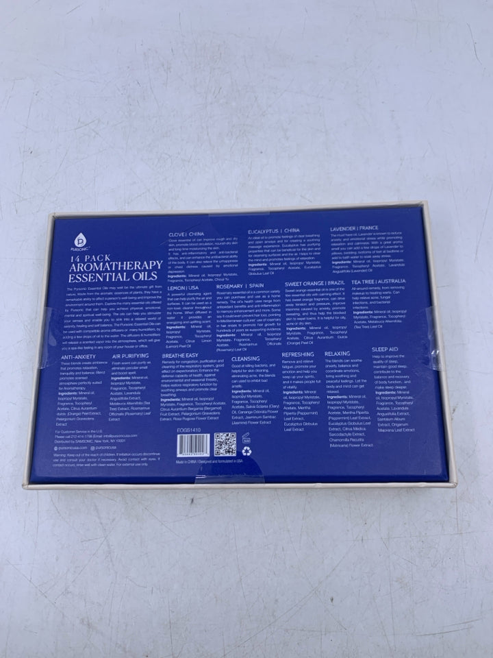 NIB 14 AROMATHERERAPY ESSENTIAL OILS.