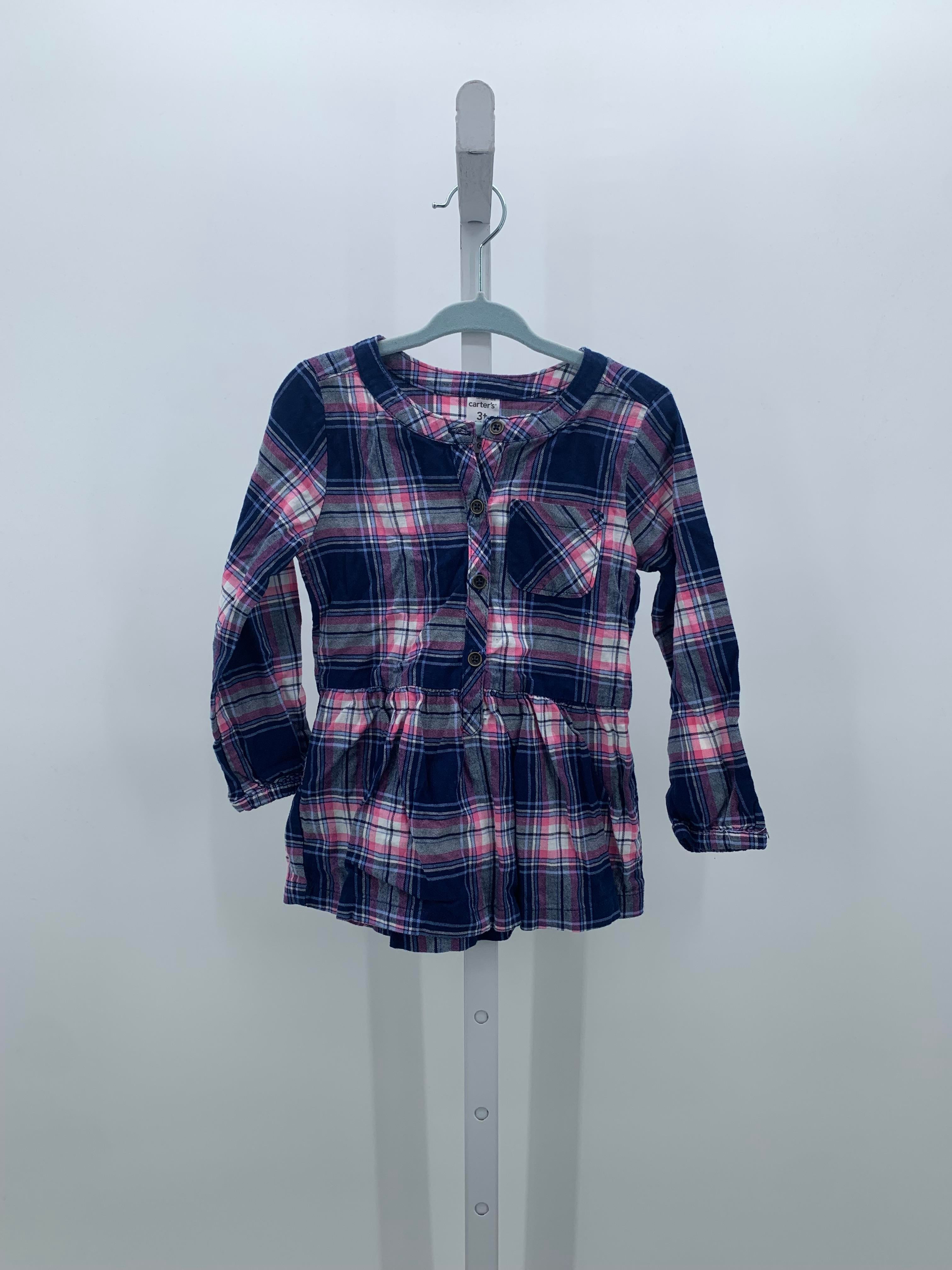 Carters Size 3T Girls Long Sleeve Shirt