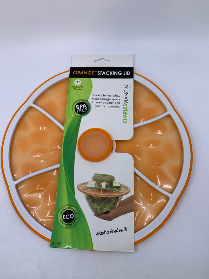 NIP ORANGE STACKING LID.