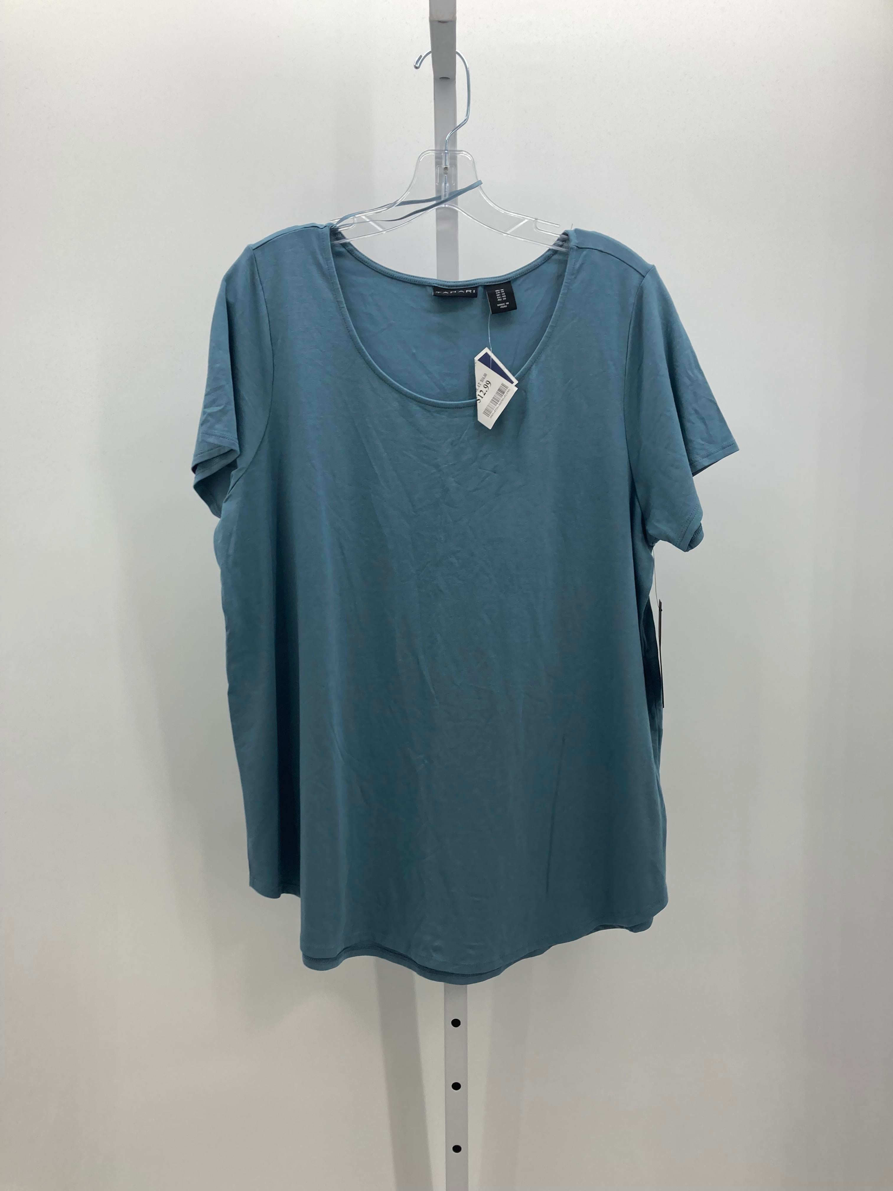 Tahari Size 1X Womens Short Sleeve Shirt