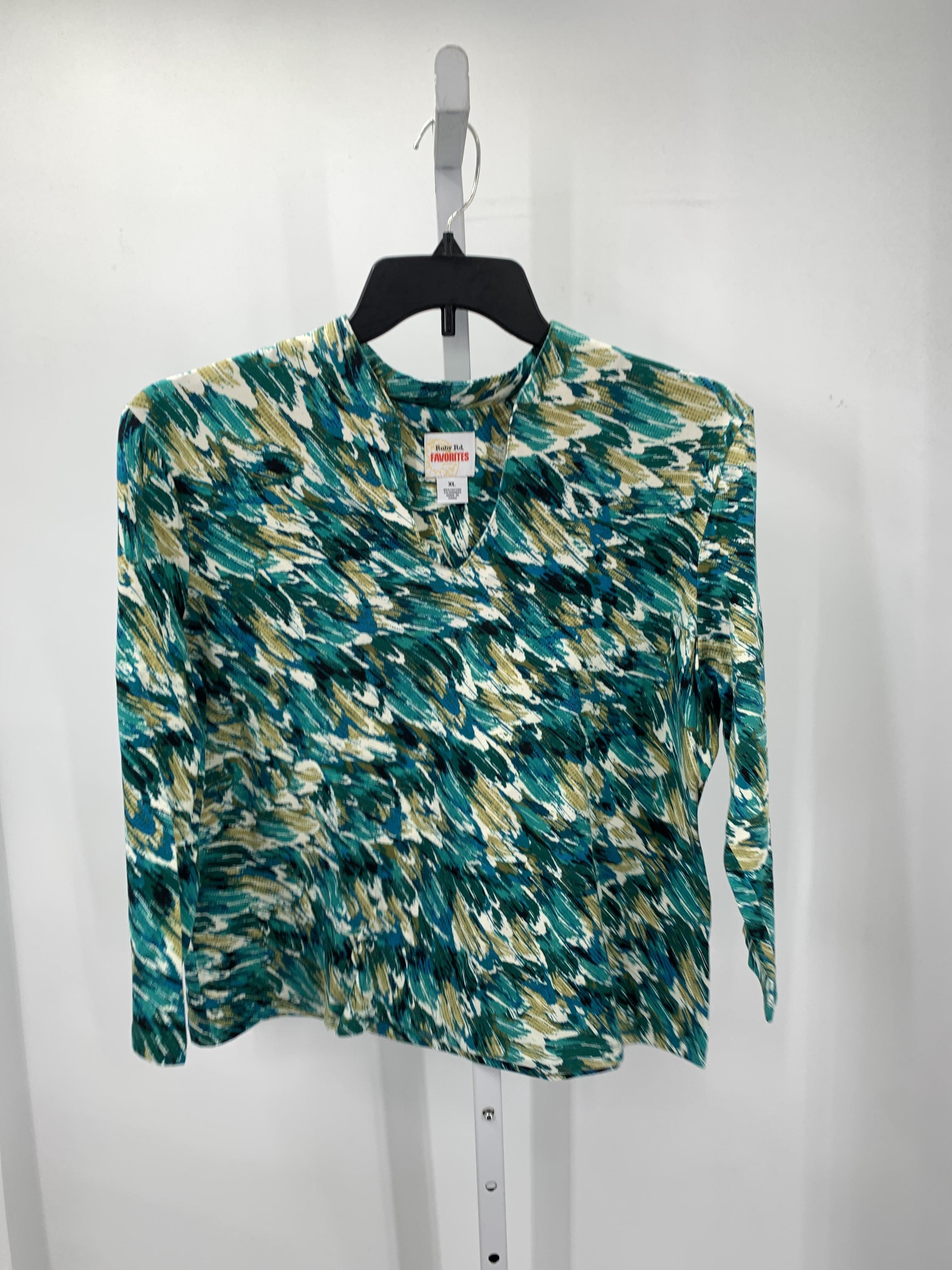 Ruby Rd. Size Extra Large Misses 3/4 Sleeve Shirt