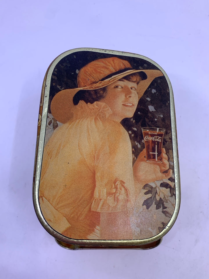VTG COCA-COLA TIN W/HANDLES.