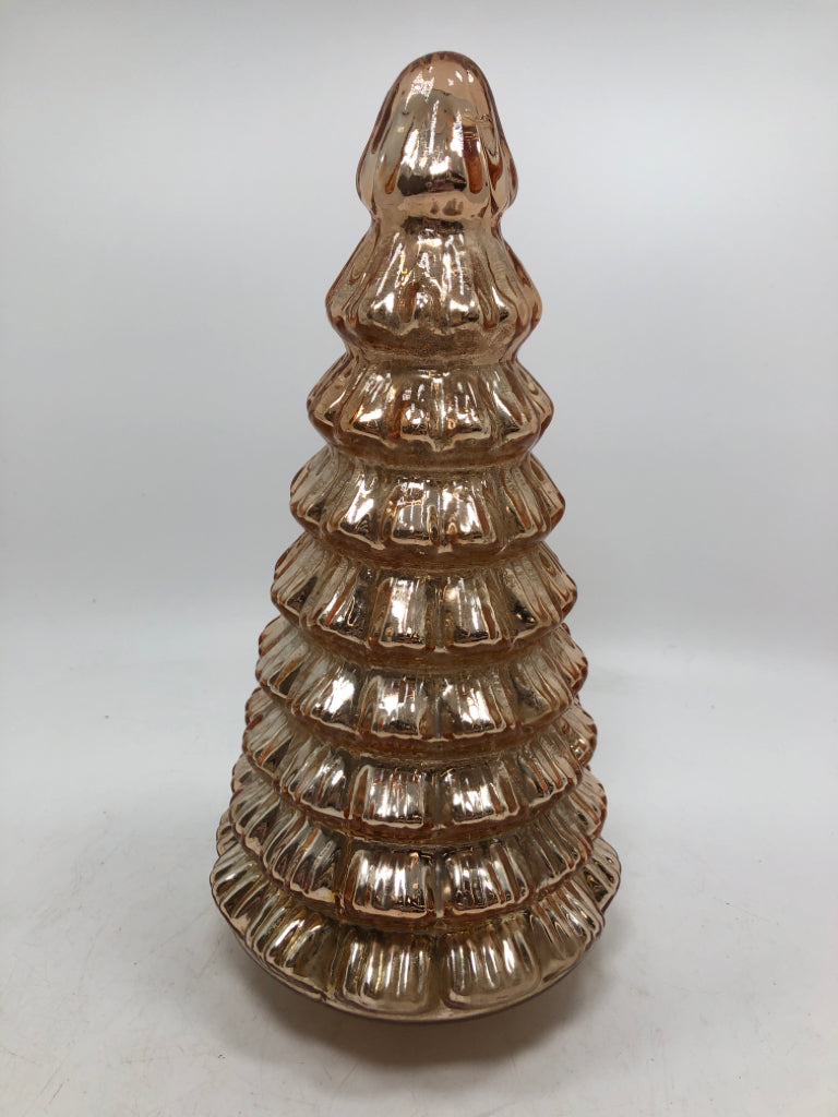 SM ROSE GOLD MERCURY GLASS WINTER TREE.