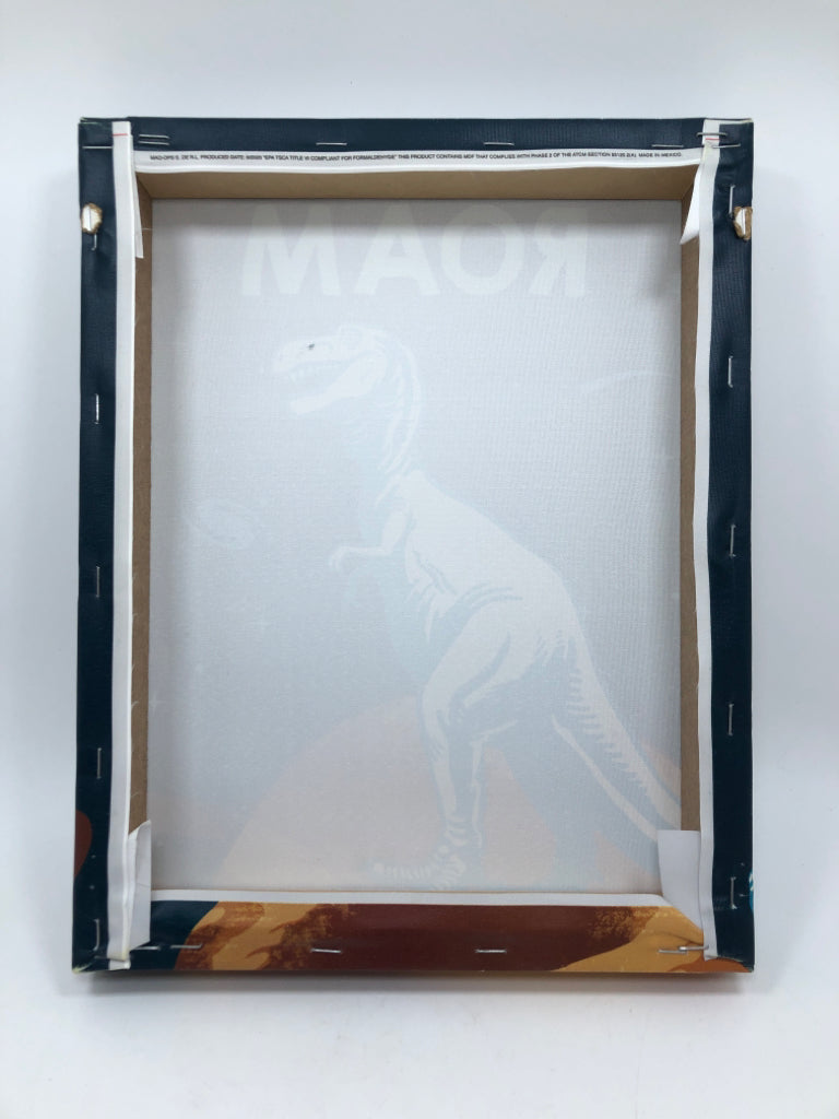 "ROAM" DINO IN SPACE CANVAS.