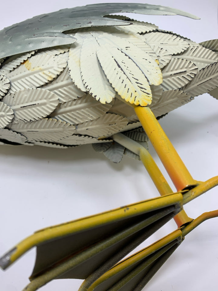 WELDED PELICAN SCULPTURE.