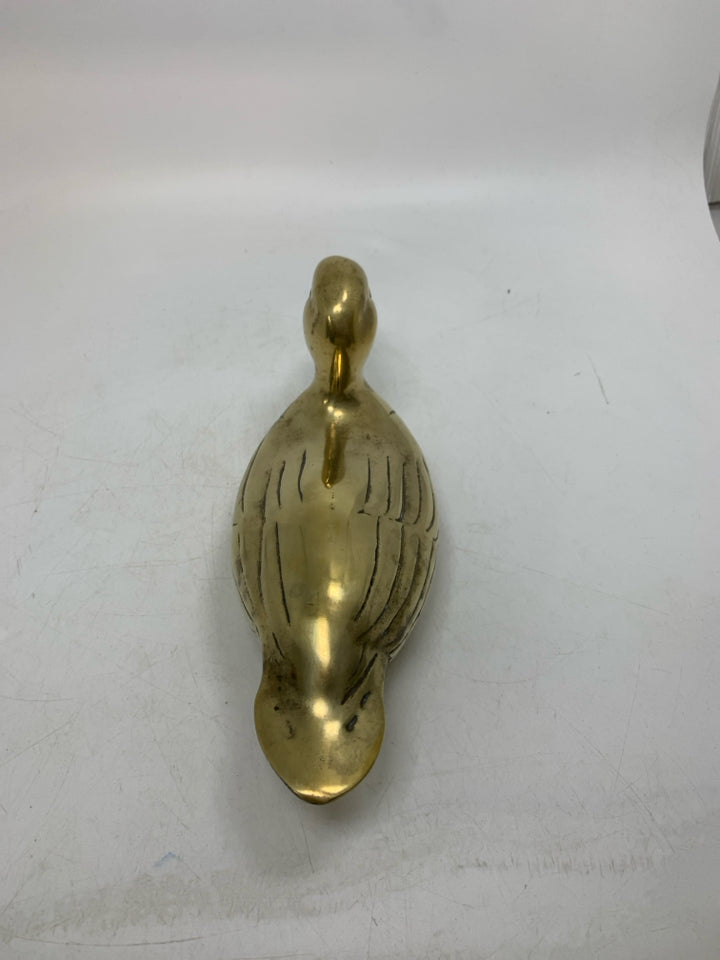 POLISHED BRASS MALLARD DUCK.