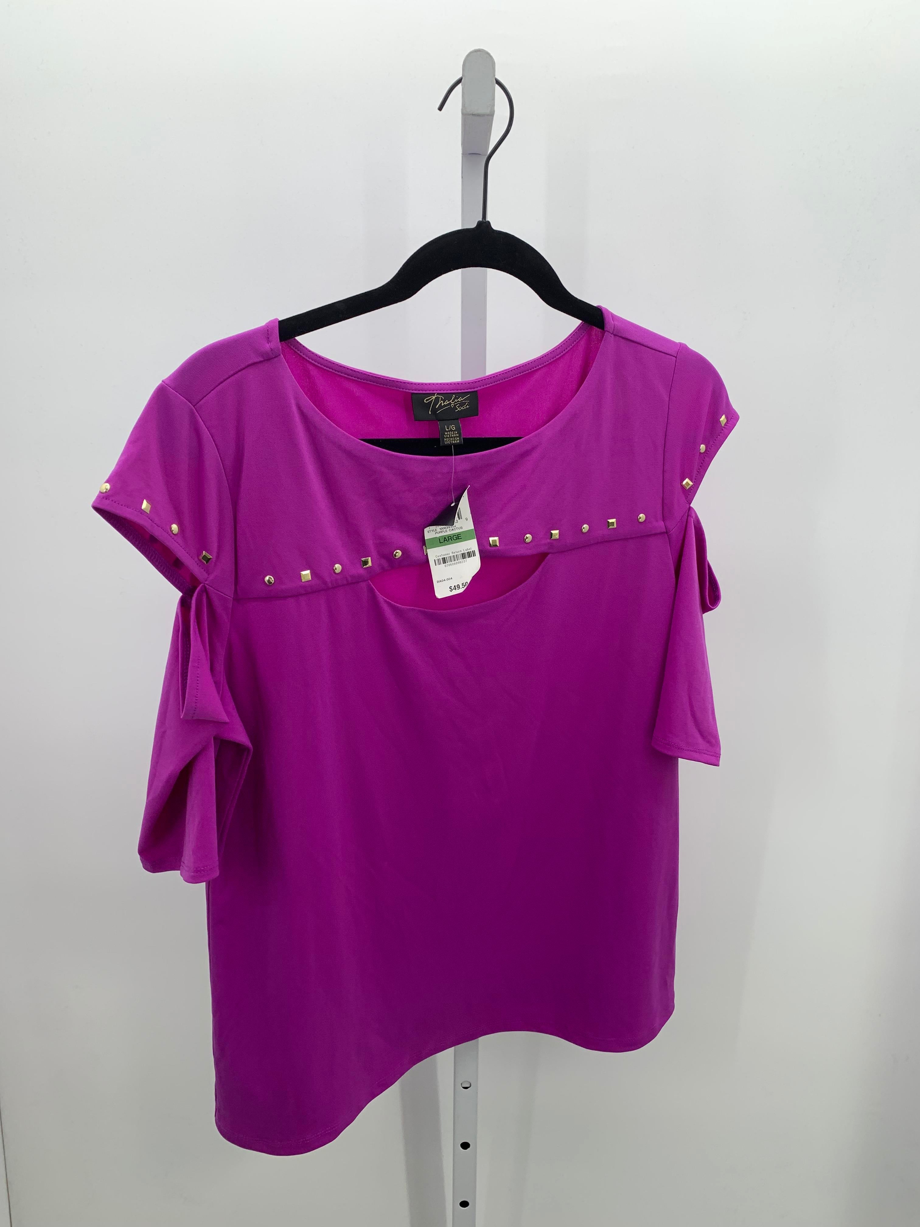 Thalia Spdi Size Large Misses Short Sleeve Shirt