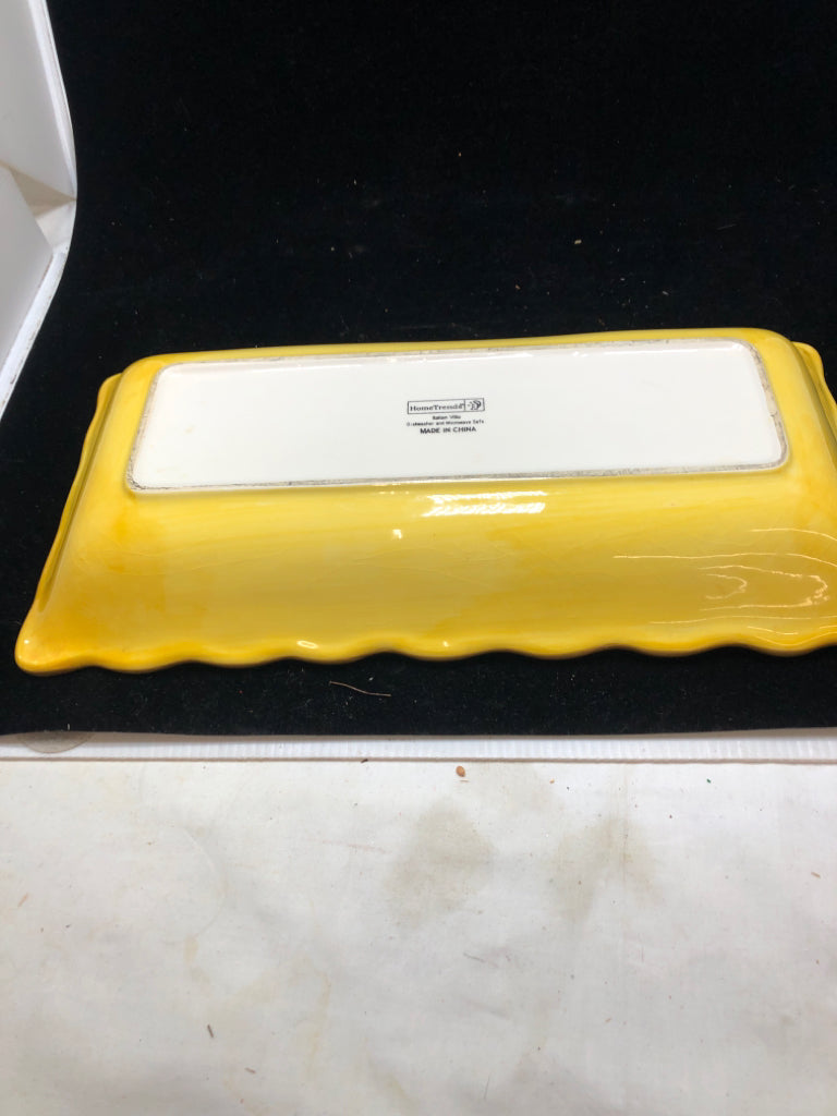 YELLOW SERVING TRAY.