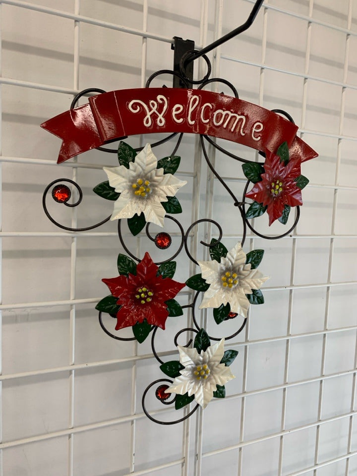 POINSETTIA WELCOME SIGN.