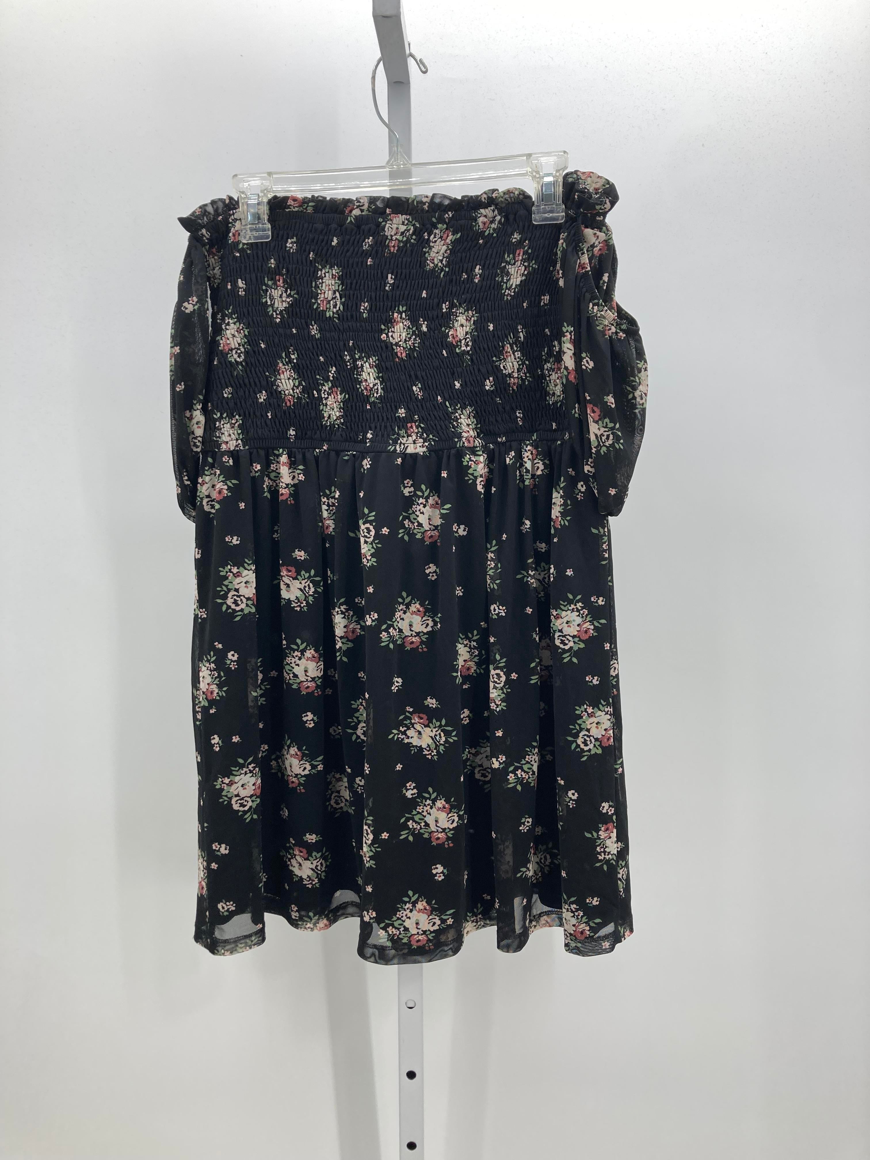 Hollister Black Size Extra Large Juniors Short Sleeve Dress