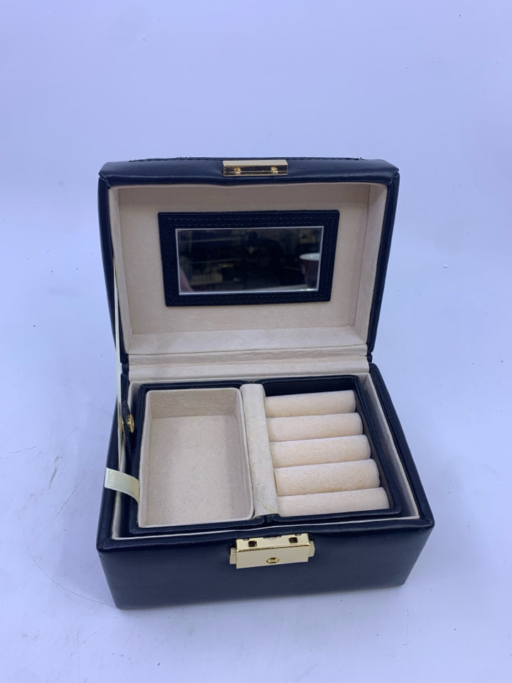 BLACK PURSE SHAPED JEWELRY BOX.
