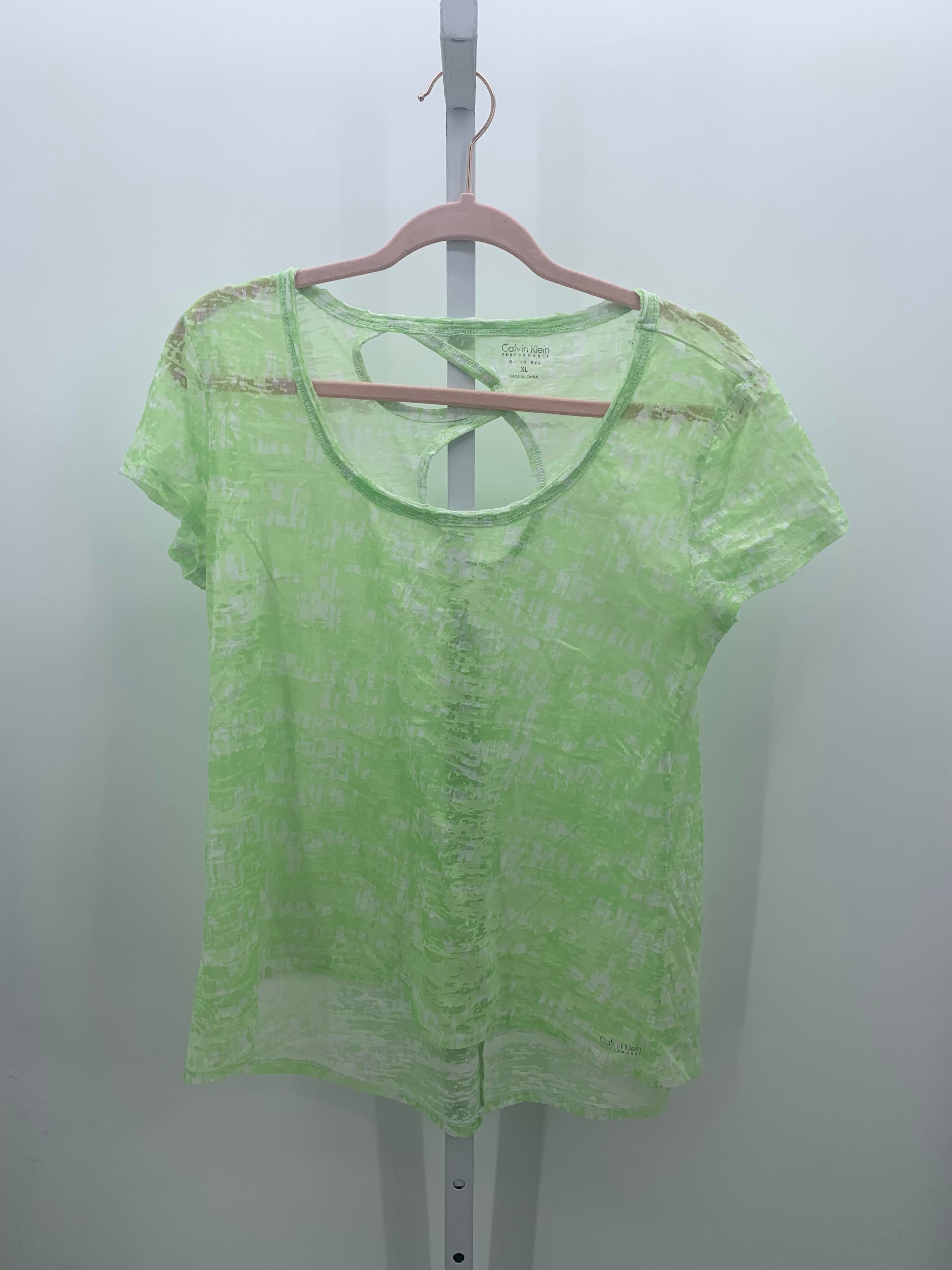 Calvin Klein Size Extra Large Misses Short Sleeve Shirt