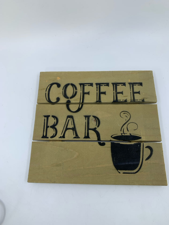 COFFEE BAR WOOD SIGN.