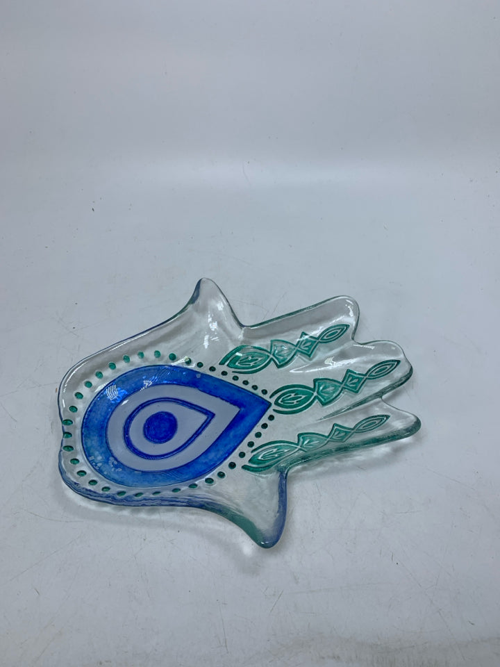3RD EYE/HAND GLASS CATCH ALL DISH.