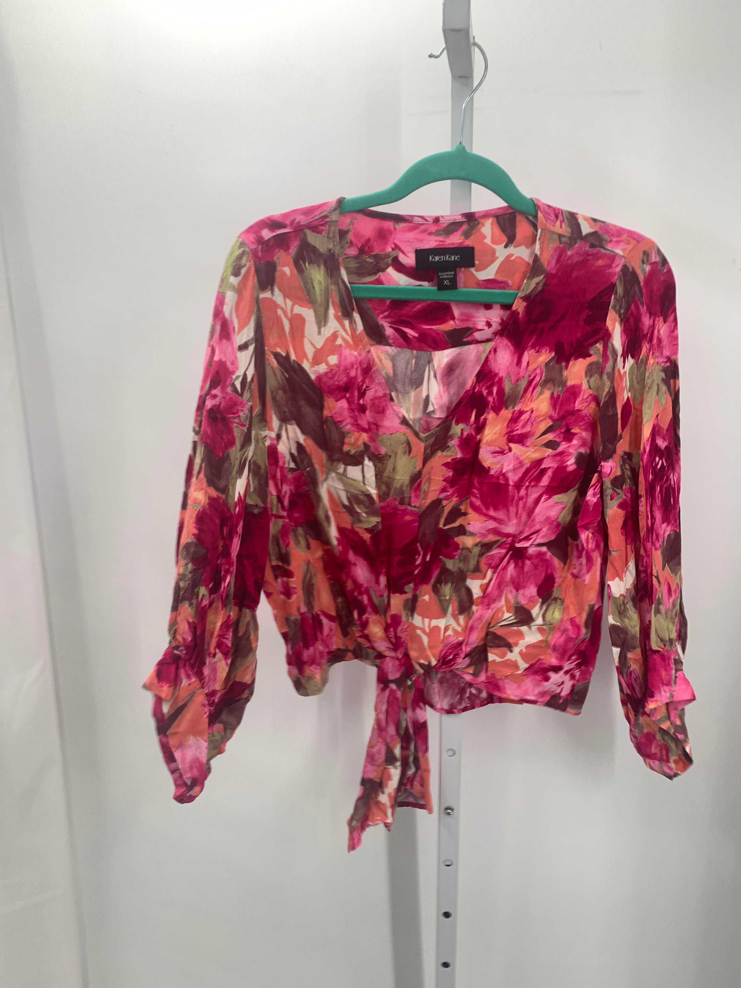 Karen Kane Size Extra Large Misses Long Sleeve Shirt