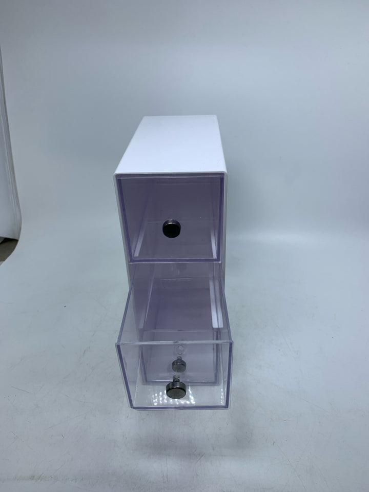 PLASTIC NARROW 3 DRAWER TEA BAG HOLDER.