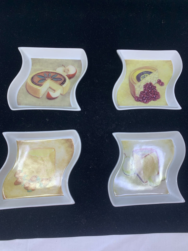 5PC CHEESE PATTERN SERVING SET.