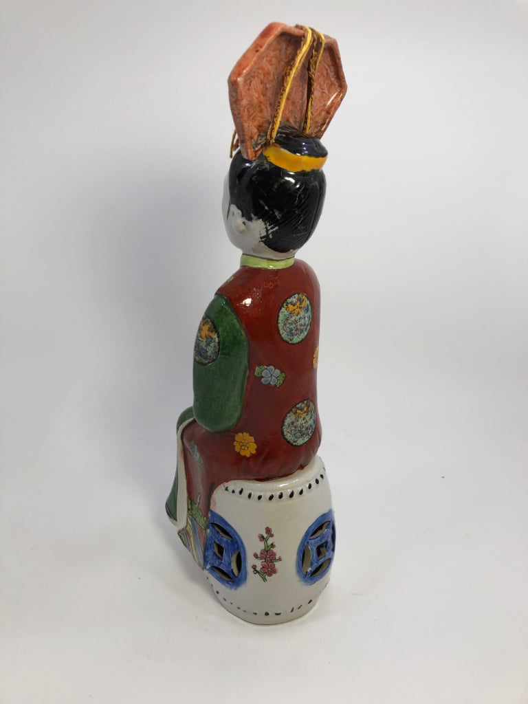 VTG CHINESE EMPRESS PORCELAIN FIGURINE.