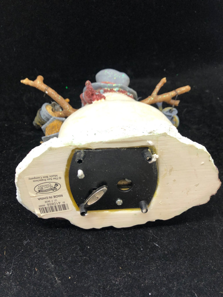 FROSTY FOLKS MUSICAL FIGURINE- SAN FRANCISCO MUSIC BOX.
