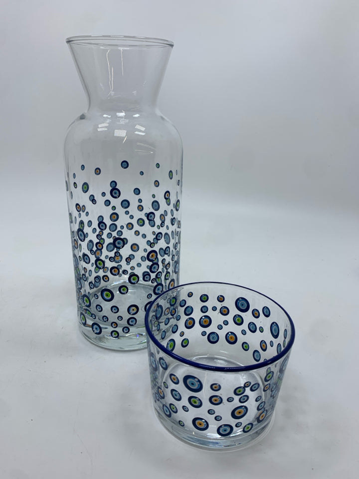 2PC EVIL EYES CARAFE + CUP.