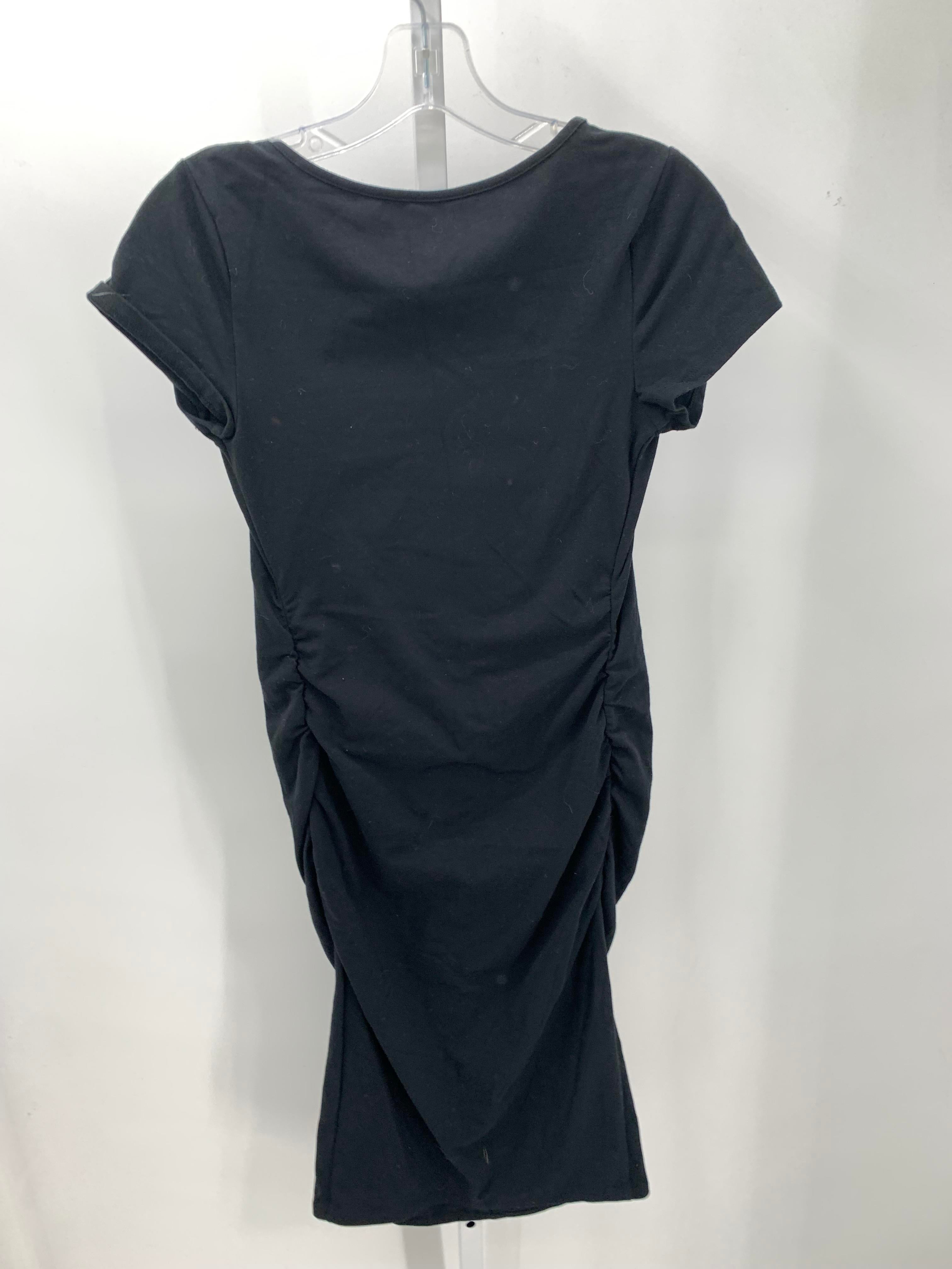 Isabel Black Size X Small Maternity Short Sleeve Dress