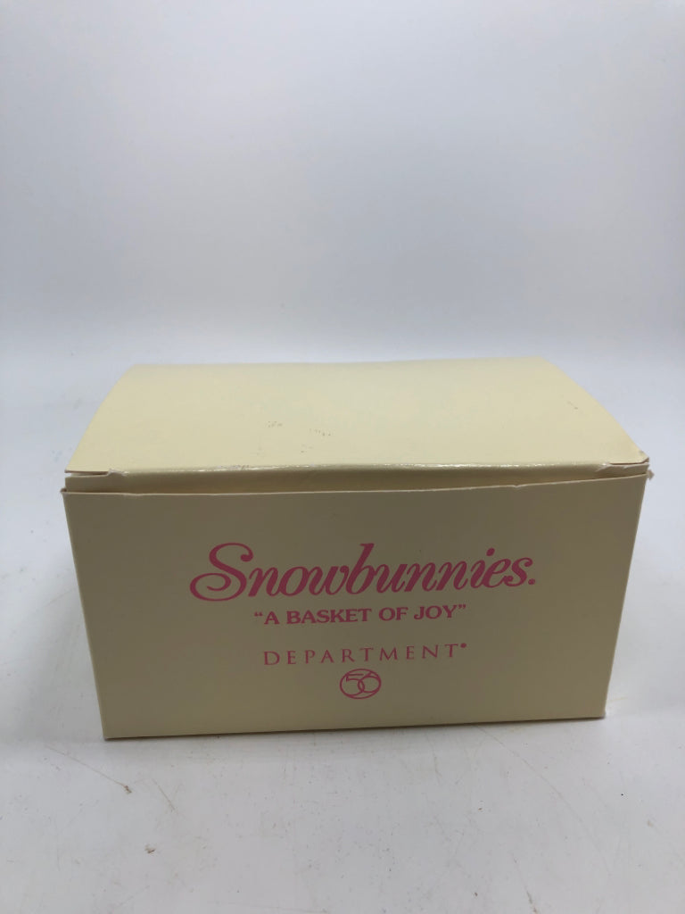 SNOW BABY BASKET OF JOY FIGURINE IN BOX.