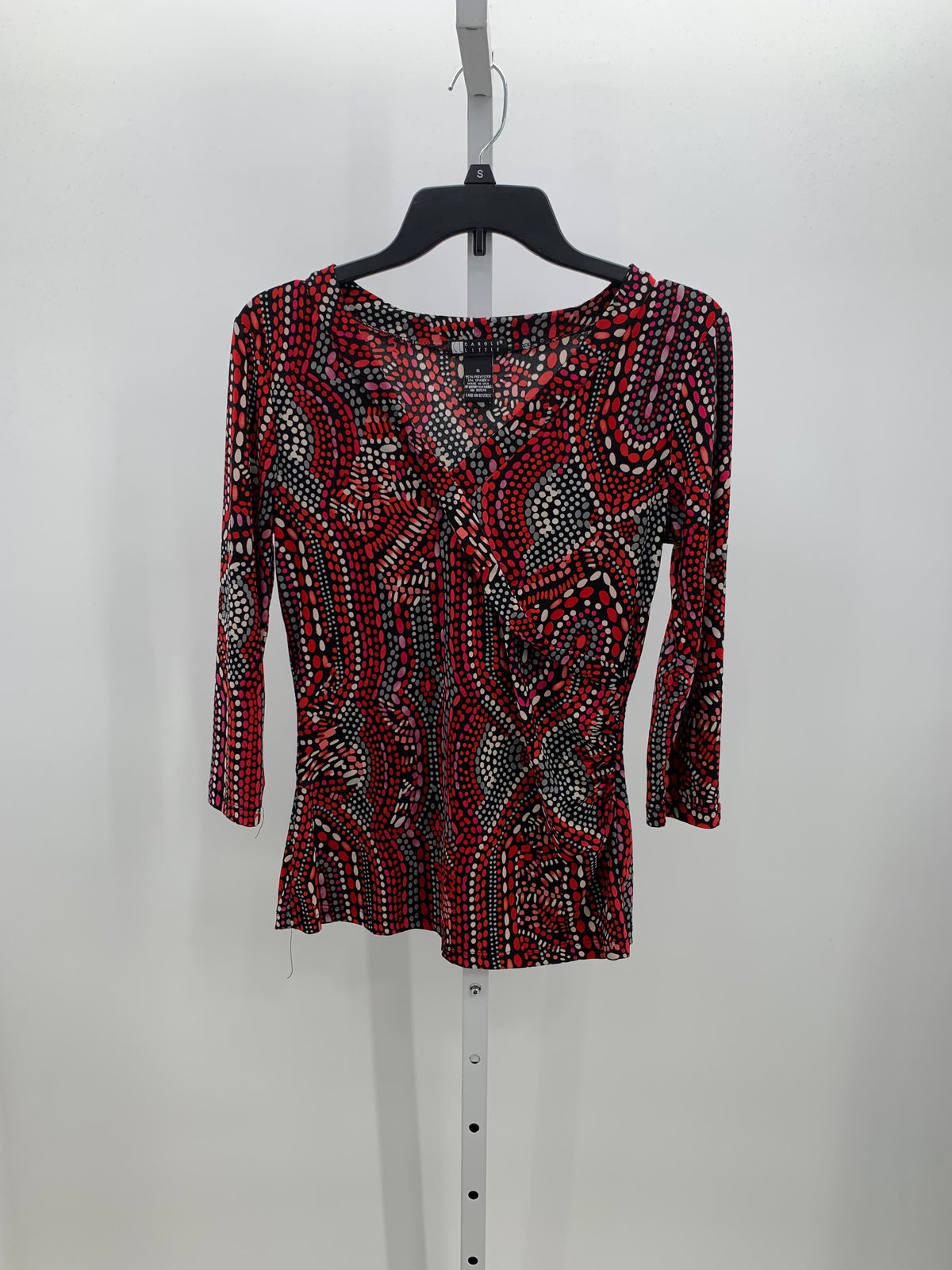 Carole Little Size Small Misses 3/4 Sleeve Shirt