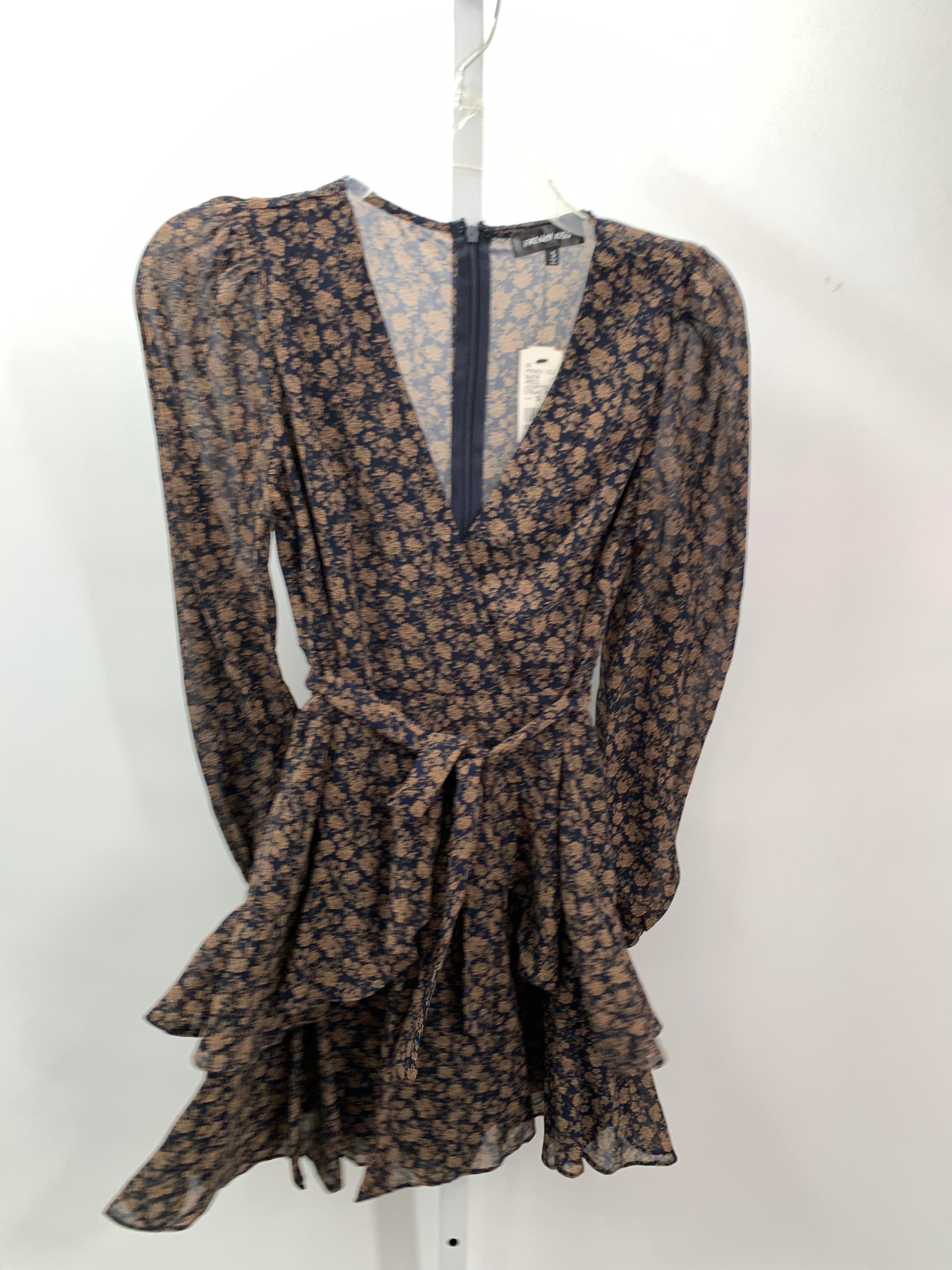 French Kiss Size Small Juniors Long Sleeve Dress