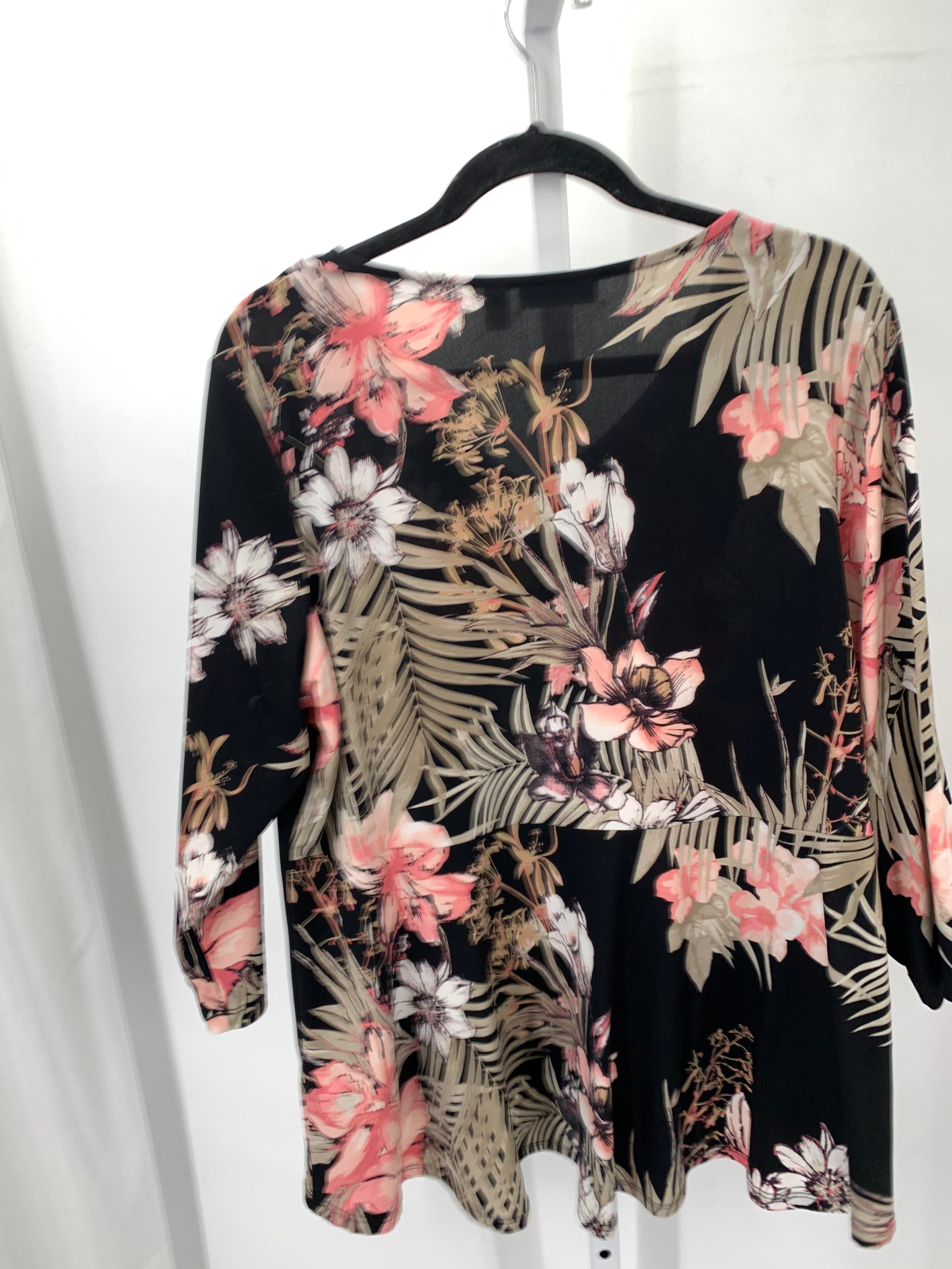 Susan Graver Size Large Misses 3/4 Sleeve Shirt