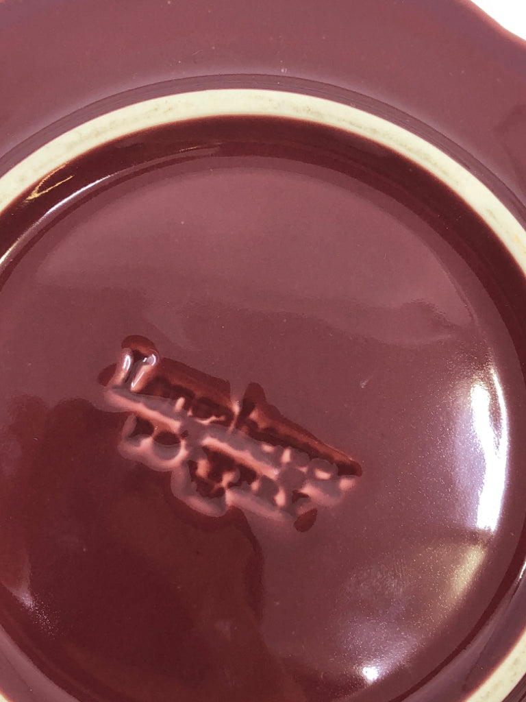 MAPLE LEAF EMBOSSED PAPRIKA RED PLATE.